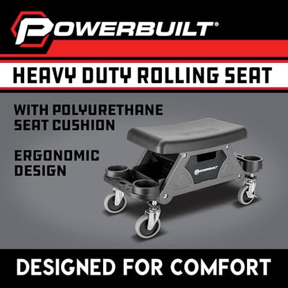 Heavy Duty Utility Rolling Seat Upgraded with Padding