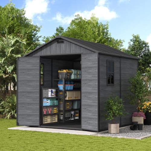 8x8 FT Resin Storage Shed