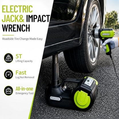 Electric Car Jack Kit 5Ton 12V Hydraulic