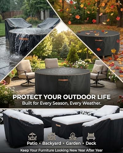 Round Outdoor Patio Furniture Cover