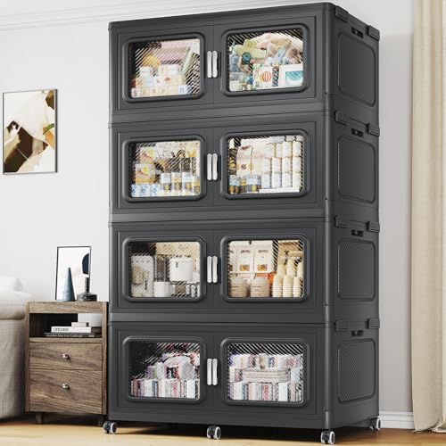 880 Qt Extra Large Stackable Storage Bin with Lids (4 Count)