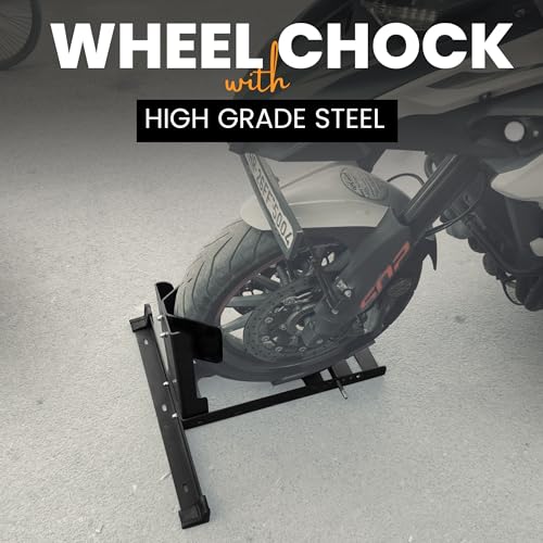 Universal Wheel Chock for Motorcycle Stand for Trailer Completely Adjustable Detachable Foldable Wheel Chock