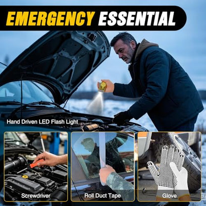 Car Roadside Emergency Kit with Jumper Cables