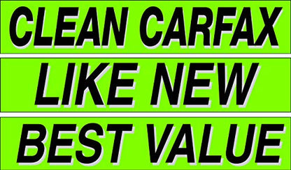 Ez line Vinyl Windshield Stickers 3 Dozen 15 Inch Chartreuse Slogan Dealership Pro Pack for Car Lots (36 Count)