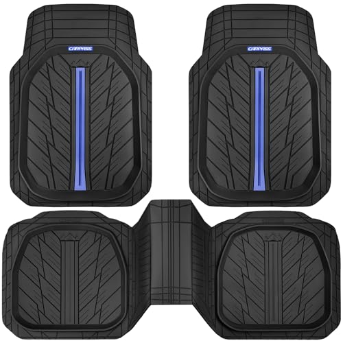 Tire Tread DeepDish Rubber Floor Mats for car Heavy Duty car mats All Weather (3 Count)