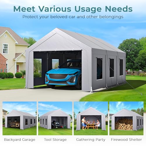 Carport 12x20 ft Heavy Duty