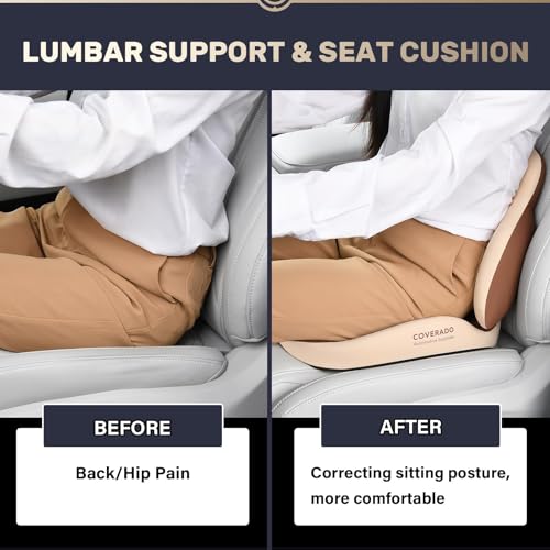 Seat Cushion and Lumbar Support Pillow for Car Office Chair