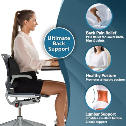 Lumbar Support Back Pillow Office Chair and Car Seat Cushion