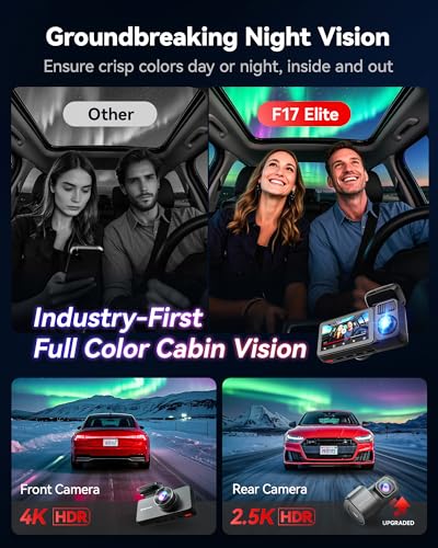 F17 Elite 4K Dash Cam 3 Channel