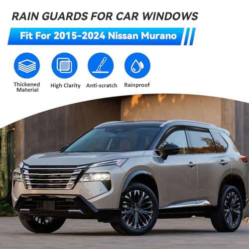 4pcs Window Visors Rain Guards for 2015 (4 Count)