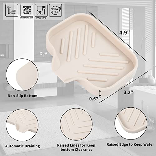 Silicone Soap Dish with Drain Spout