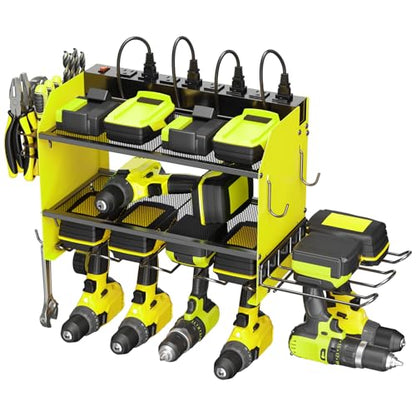 Modular Power Tool Organizer Wall Mount Charging Station