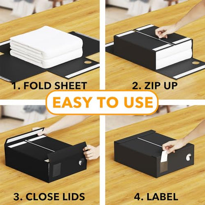 9 Pack Bed Sheet Organizers and Storage (9 Count)