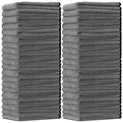 40 Pcs Gray Microfiber Towels (40 Count)