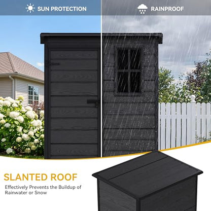 5x3 FT Outdoor Storage Shed with Reinforced Floor & Window