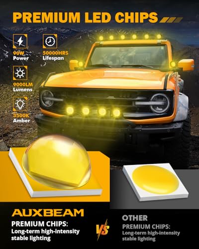 4 Inch 90W LED Amber Driving Pods (2 Count)