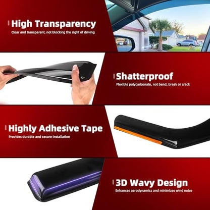 4pcs in Channel Window Rain Guard Fit for Audi Q5 (4 Count)