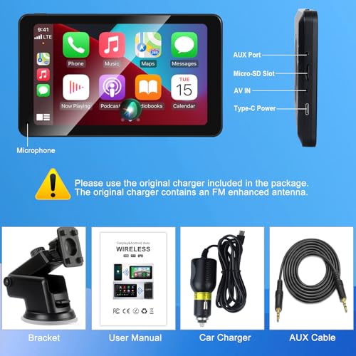Wireless CarPlay Screen Android Auto for Car