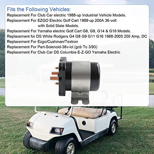 36V 4 Terminal Solenoid 20468G1 36V Solenoid Relay Switch Replacement for EZGO