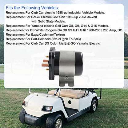 36V 4 Terminal Solenoid 20468G1 36V Solenoid Relay Switch Replacement for EZGO