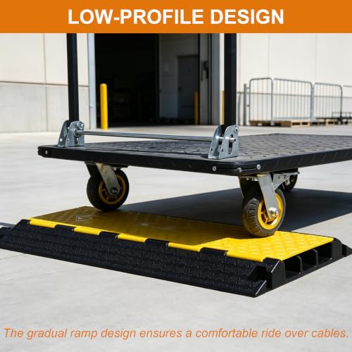 2 Pack Rubber Cable Protector Ramp (2 Count)