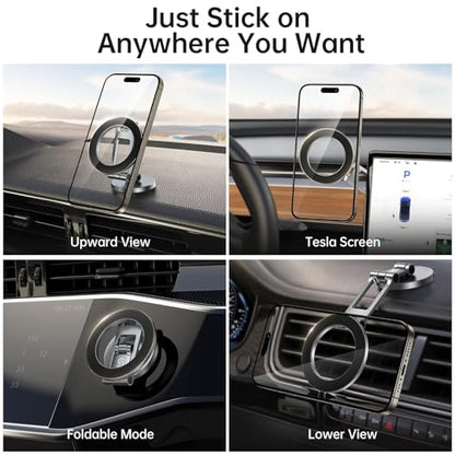 Fits MagSafe Car Mount Magnetic Phone Holder for Dash and Tesla