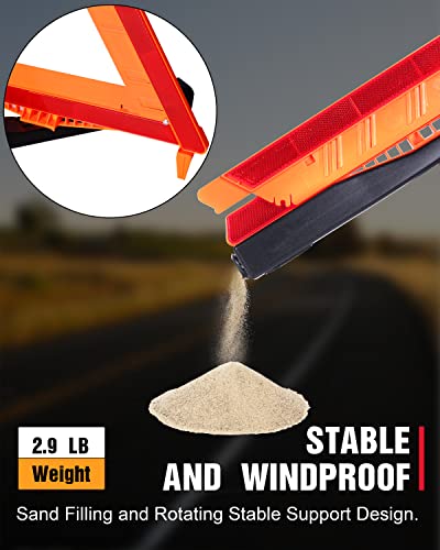 12 Pack Warning Triangle DOT Approved