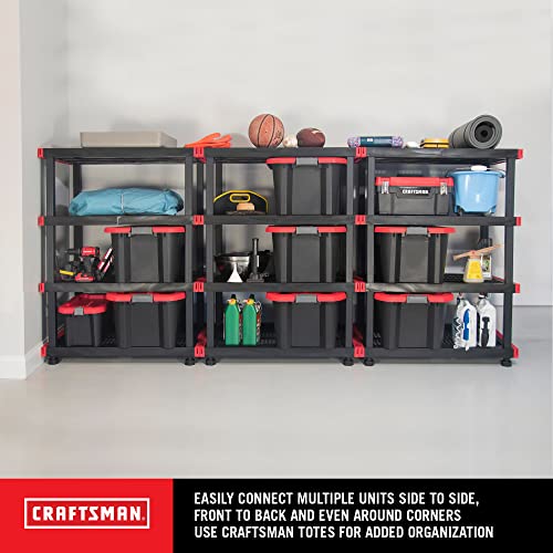 Craftsman 4 Tier Heavy Duty Plastic Storage Shelves