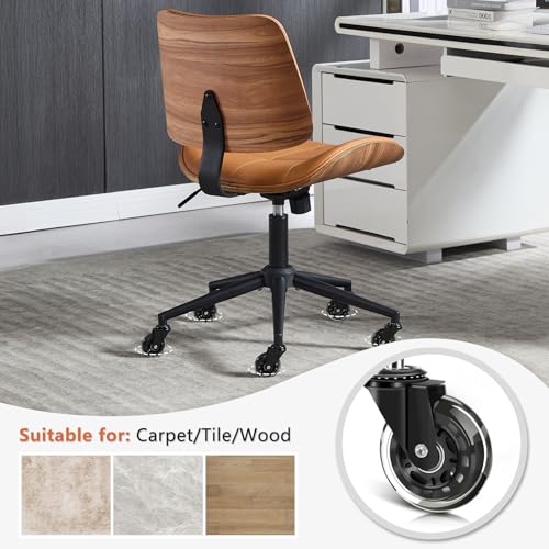 Home Office Desk Chair with Rubber Wheels