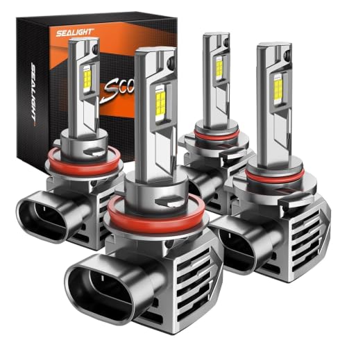 S7S 𝐇𝟏𝟏/𝐇𝟖/𝐇? 9005/HB3 Light, 240000LM Brightest Fog Bulbs, 6500K White, Easy Installation,10 Years Lifespan, Plug-N-Play, 4 Pack (4 Count)