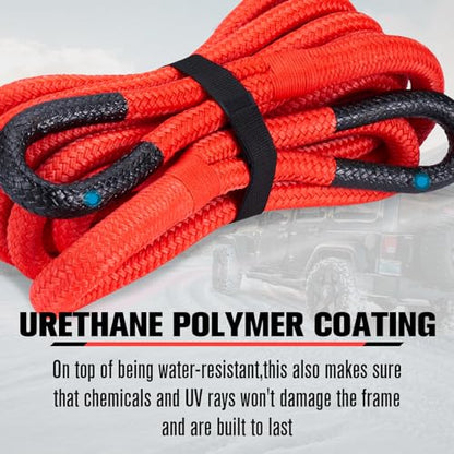 3 4” x 20FT Kinetic Recovery Rope Kit with 2 Soft Shackles (20 Foot)