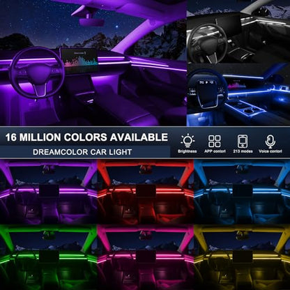 Acrylic Interior Car LED Strip Light with Wireless APP