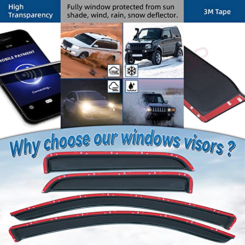 4pcs Window Visors Rain Guards for 2014 (4 Count)