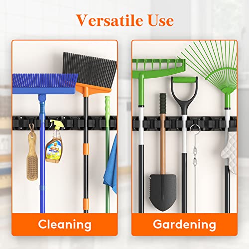Mop and Broom Holder Organizer Wall Hanging Mount
