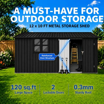 10x12 FT Outdoor Storage Shed