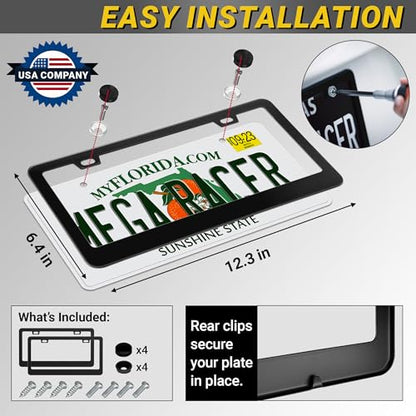 Premium Matte Black License Plate Frames