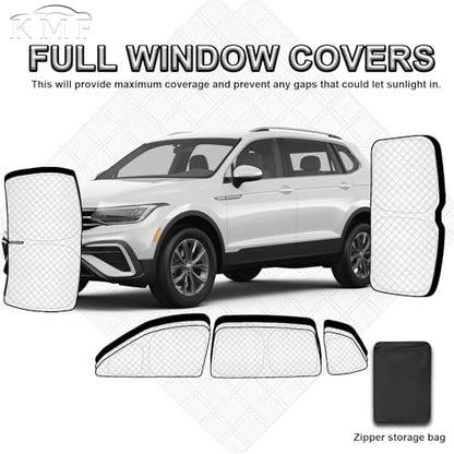 8pcs Thicken Sun Shades for Volkswagen VW Tiguan 2018 (8 Count)