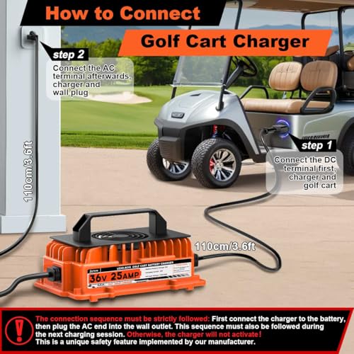 25A 36V Golf Cart Charger for EZGO TXT