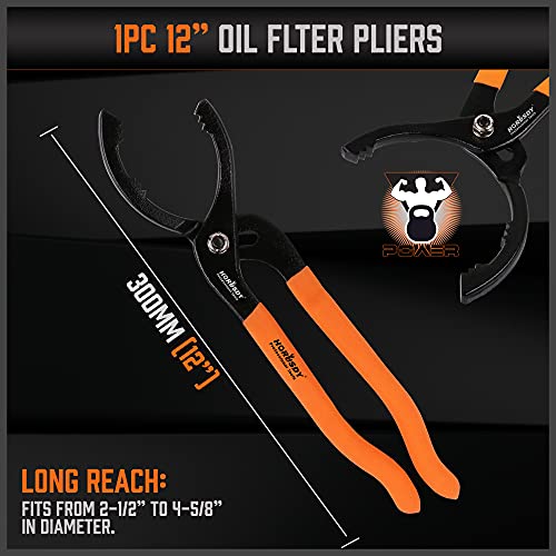5 Piece Standard Swivel Oil Filter Wrench