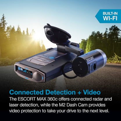 MAX 360c Radar Detector with M2 Smart Dash Cam