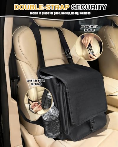 Car Front Seat Organizer with Accordion File Pocket