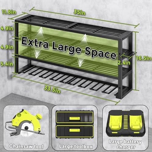 Large Power Tool Organizer Wall Mount