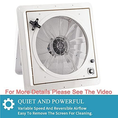 12V RV Roof Fan Vent 14'' 10