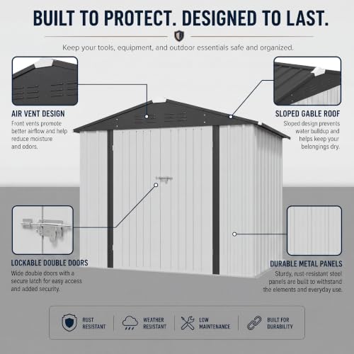 8x6 FT Outdoor Storage Shed