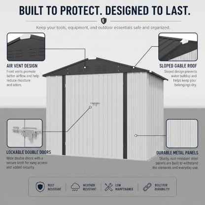 8x6 FT Outdoor Storage Shed