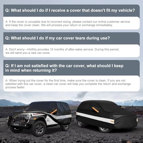 10 Layers Car Cover Custom Fit for Jeep Wrangler 2Door 2dr