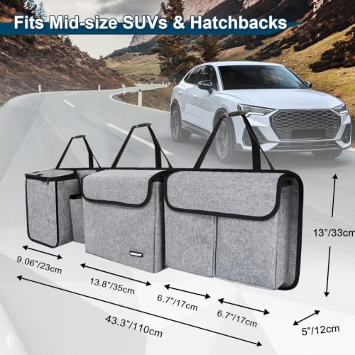Deluxe Trunk and Backseat Organizer for Medium or Large Size SUVs & RVs