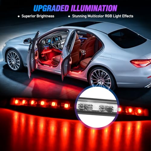 4PCS Car USB Interior Lights RGB Remote Control
