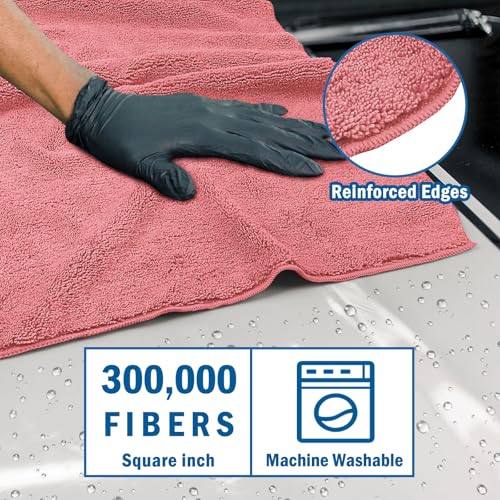 Professional Large Microfiber Car Drying Towels 2 Pack (2 Count)