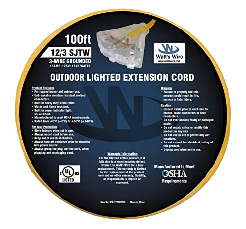 100 ft Outdoor Extension Cord